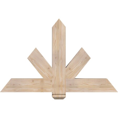 Ekena Millwork Kennewick Smooth Timber Gable Bracket, Douglas Fir, 48"W x 30"H x 3 1/2"D x 5 1/2"F, 15/12 Pitch GBW048X30X0406KEN00SDF